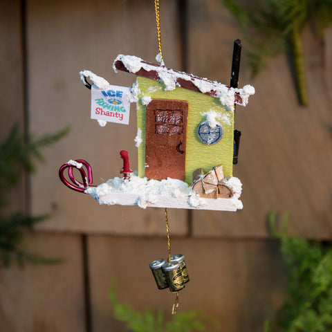 Ice Fishing Shanty Ornament